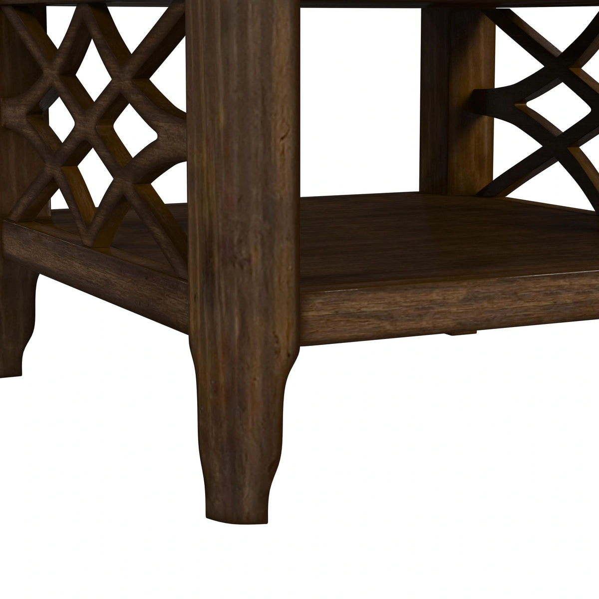 Phillipe 3PC Occasional Table Set in Cherry-Coffee Table & Two End Table