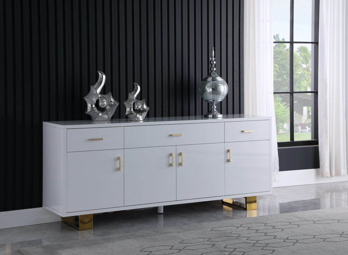 Excel White Lacquer Sideboard/Buffet
