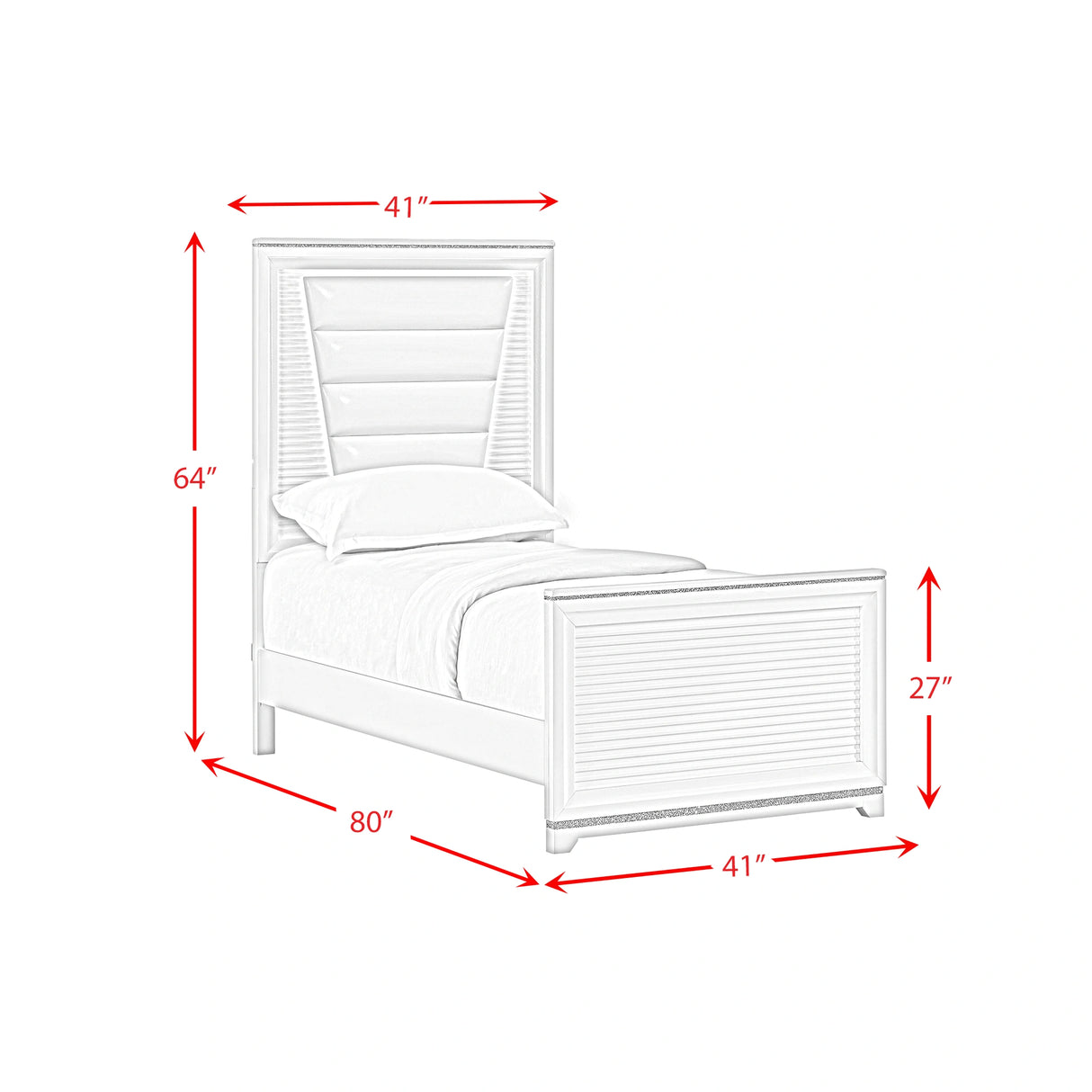 Denmark UPH Bedroom Set with Lights