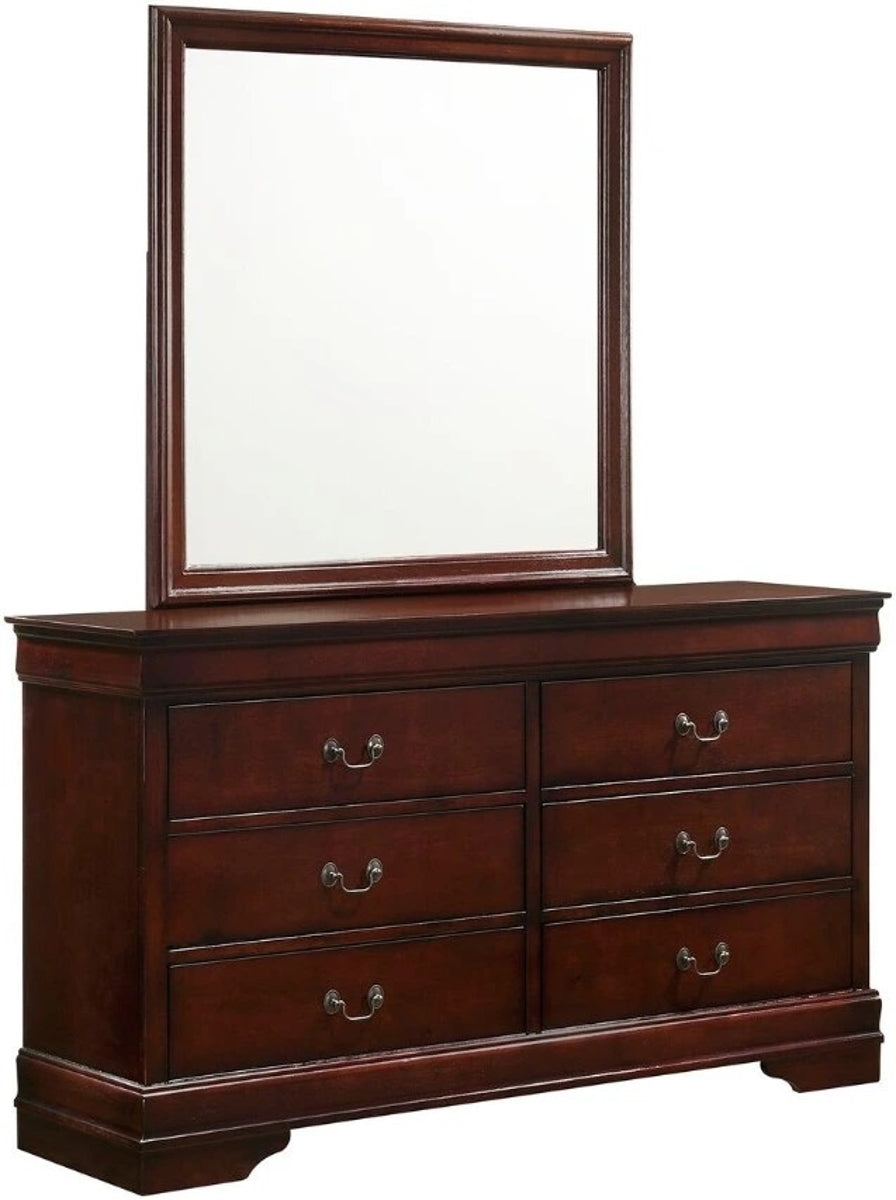Elements International Louis Philippe Dresser in Cherry