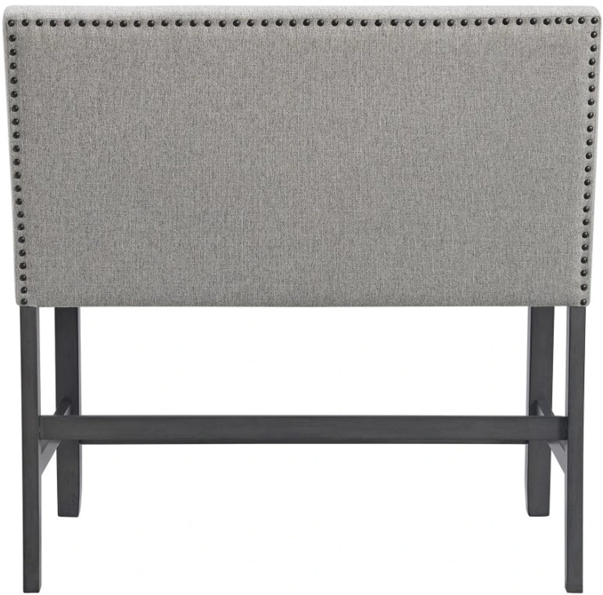 Elements International Seneca Counter Height Dining Bench with Back in Grey