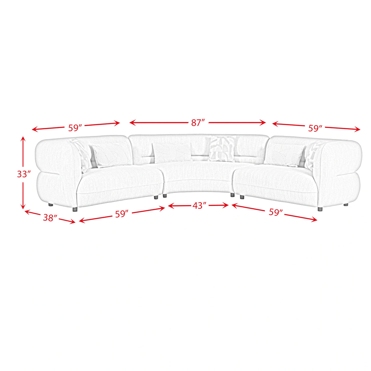 Four Seasons LHF Loveseat in Woolen Camel with 2 Pillows
