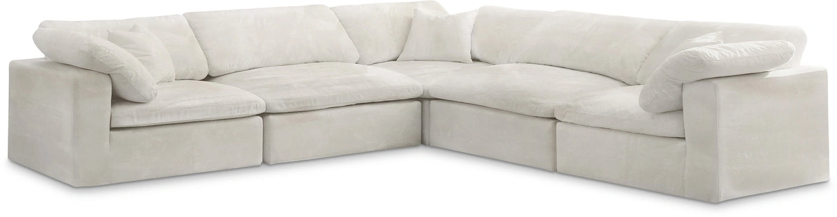 Cozy Cream Velvet Cloud Modular Sectional