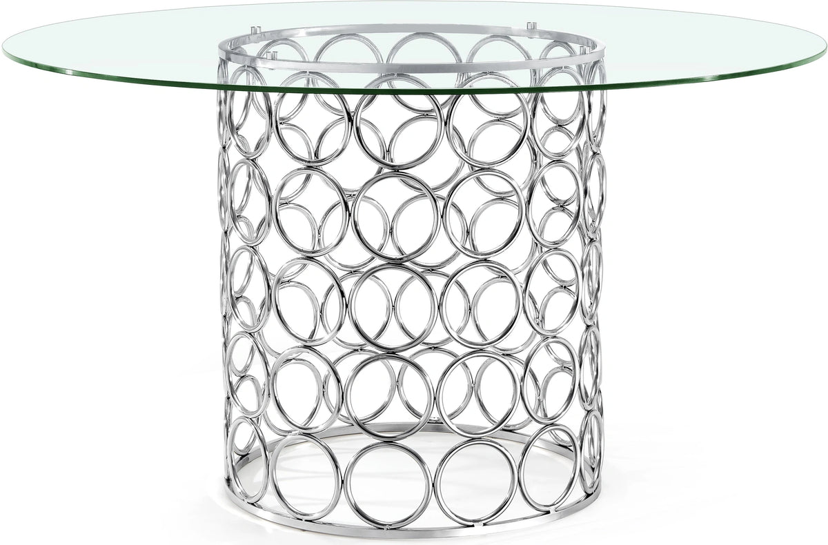Opal Chrome Dining Table
