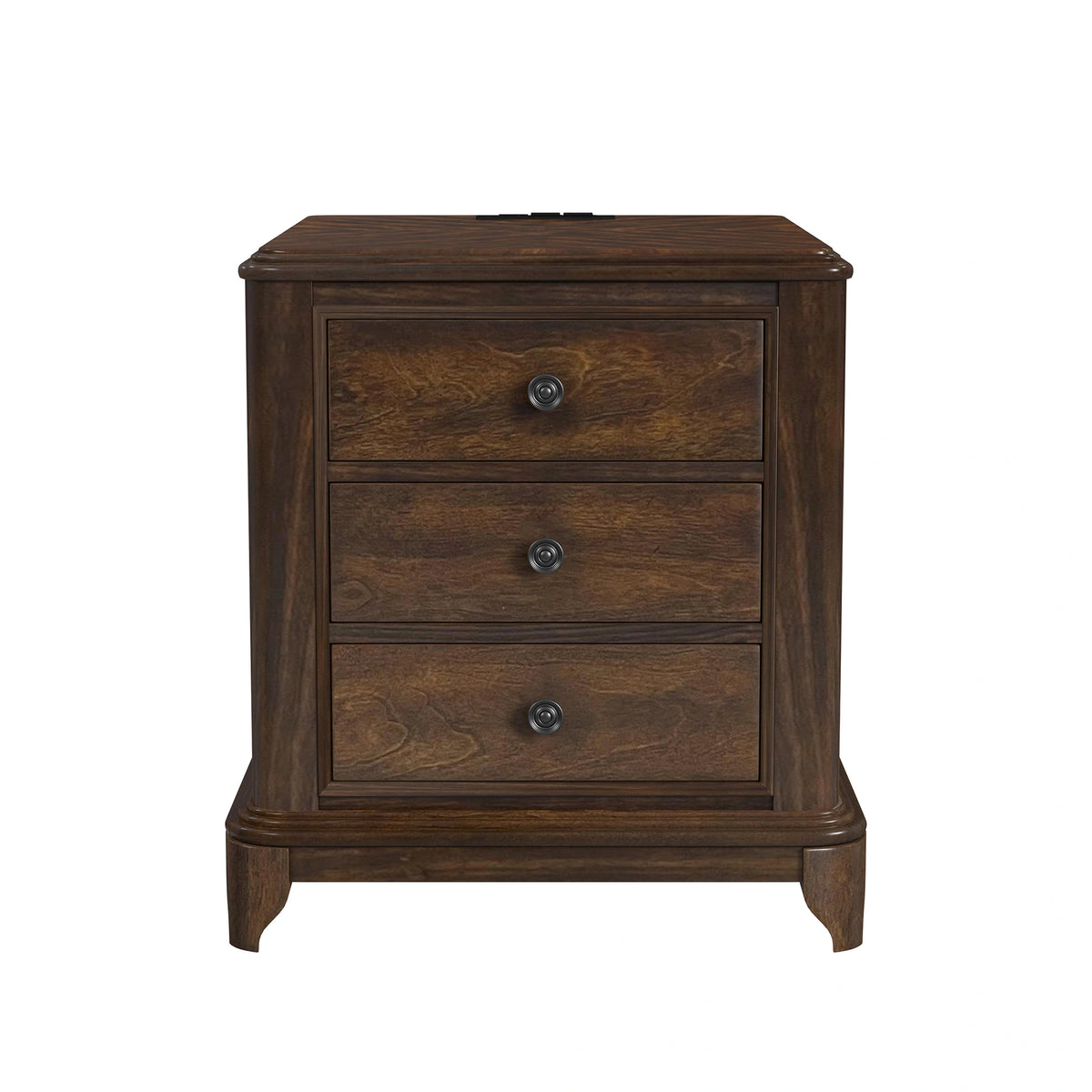 Phillipe 2-Drawer Cabinet with USB in Cherry