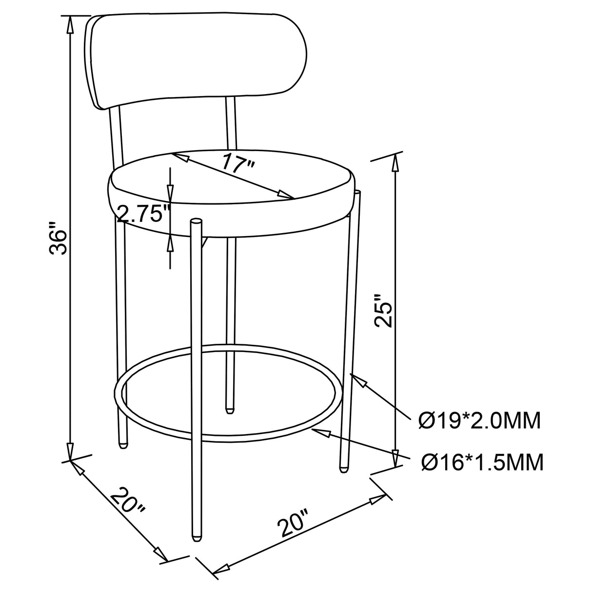 Viola Counter Chair