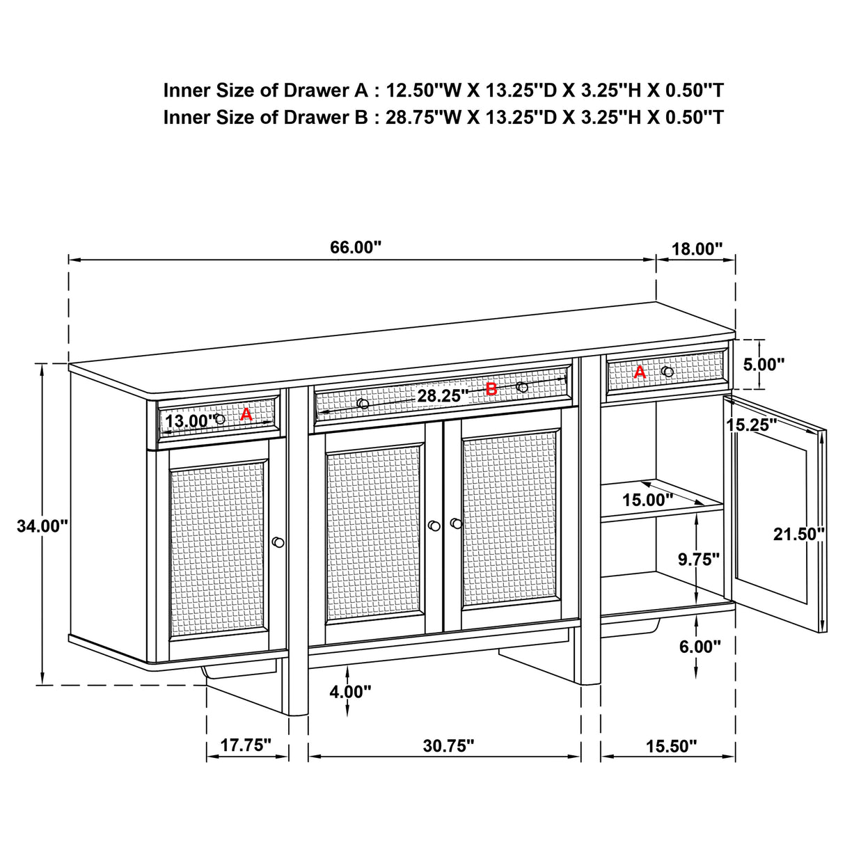 Kailani Sideboard - galleria furniture outlet