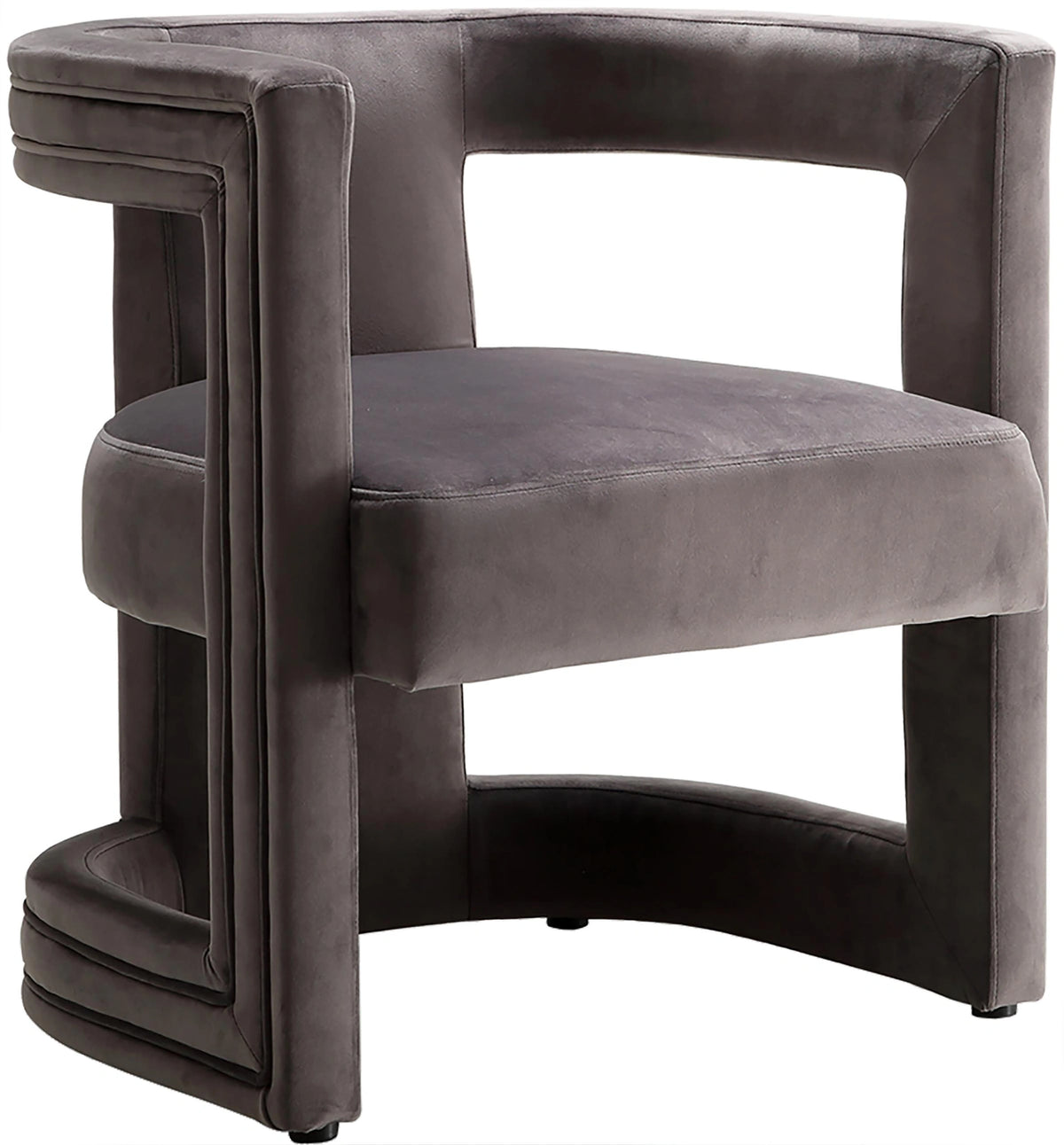 Blair Grey Velvet Accent Chair