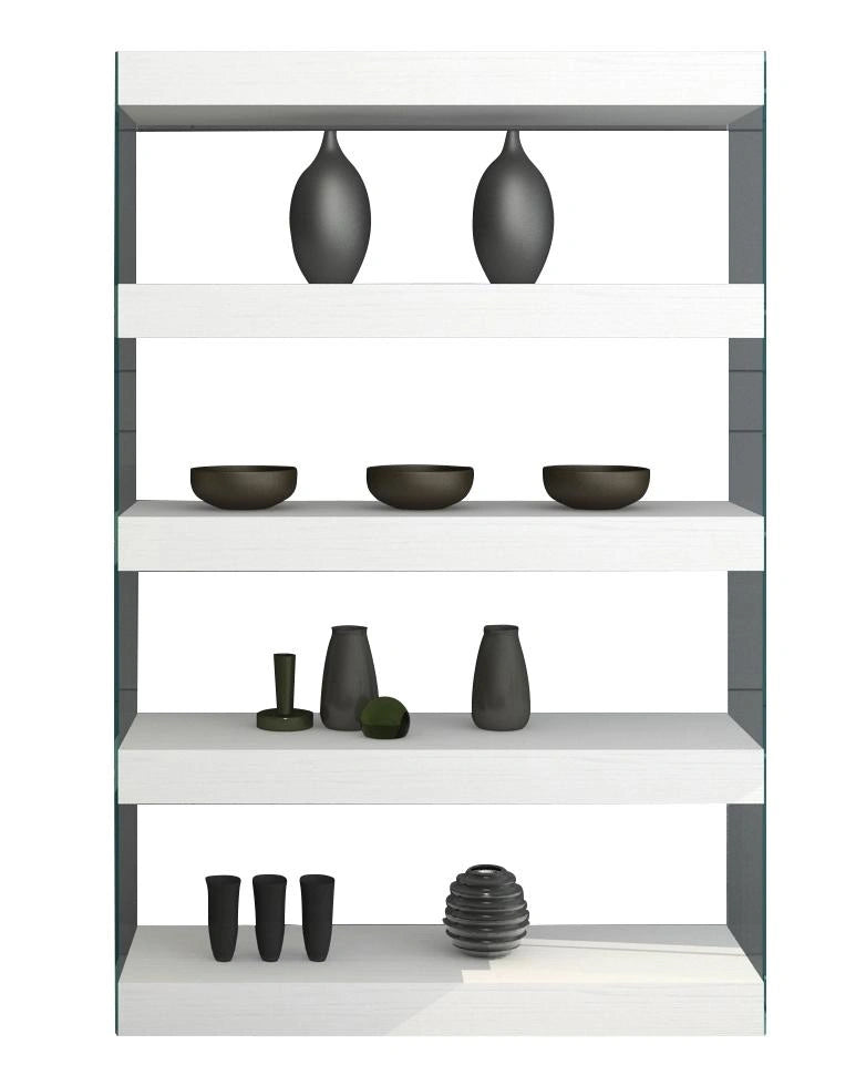 J&M Cloud Dining Curio in White High Gloss
