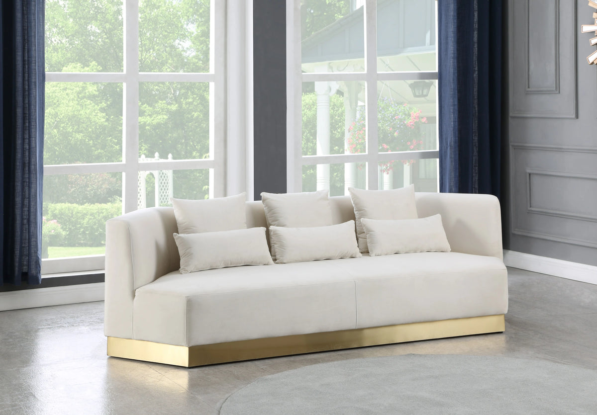 Marquis Cream Velvet Sofa