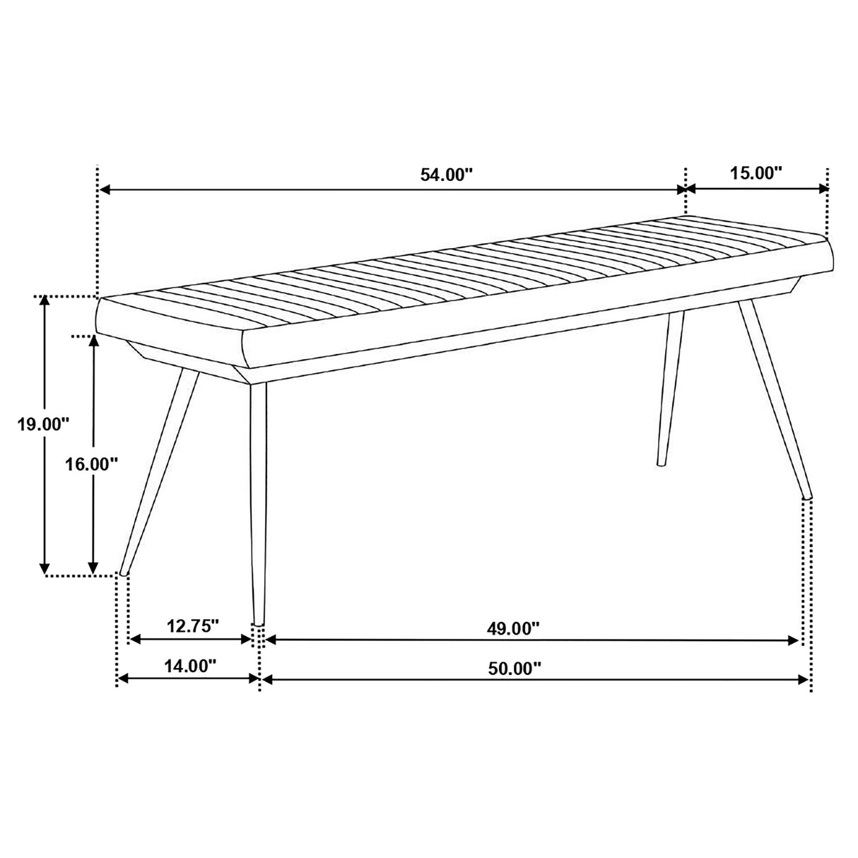 Misty Dining Bench - galleria furniture outlet