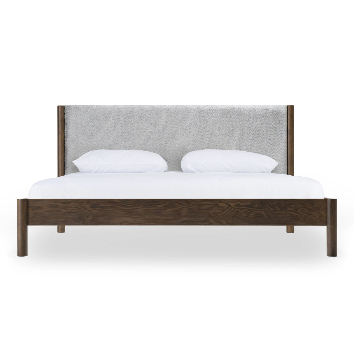 Carolina - Modern Grey Fabric + Wenge Bed