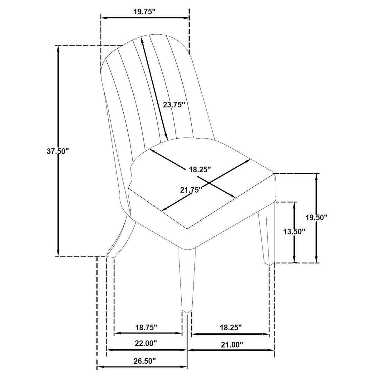 Leandro Dining Side Chair - galleria furniture outlet