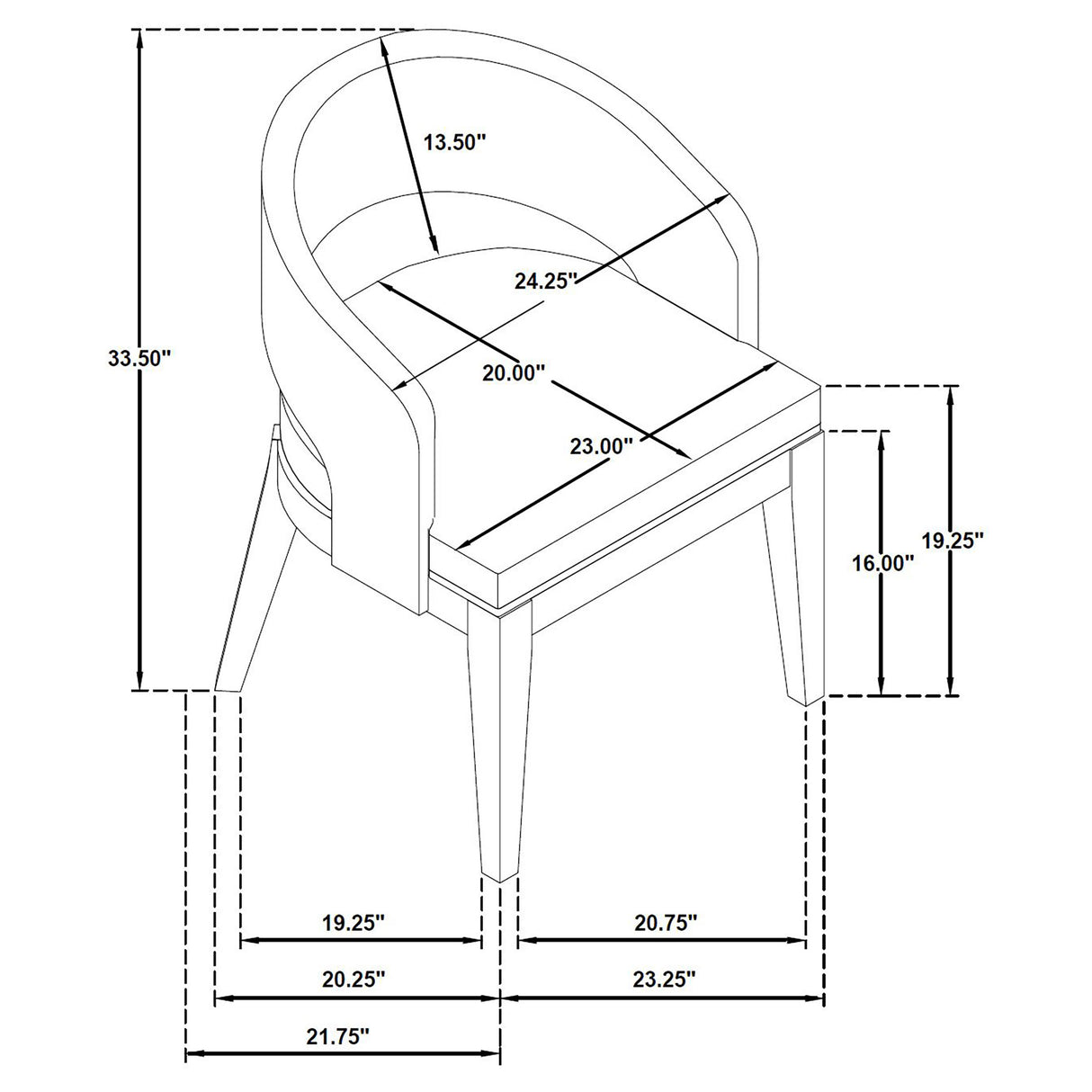 Leandro Dining Arm Chair - galleria furniture outlet