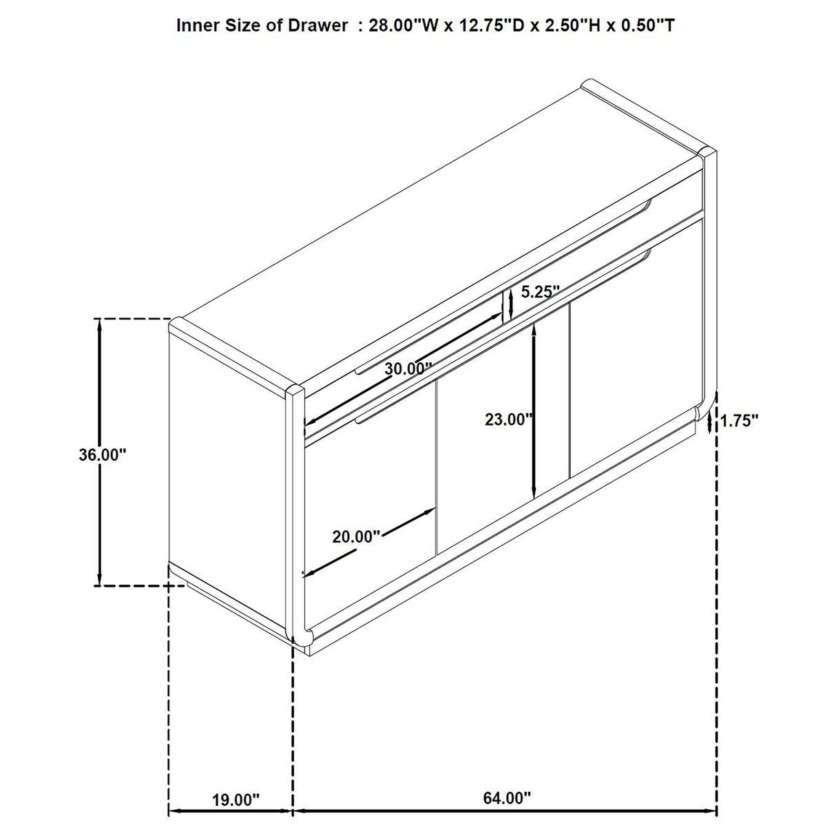 Leandro Sideboard - galleria furniture outlet