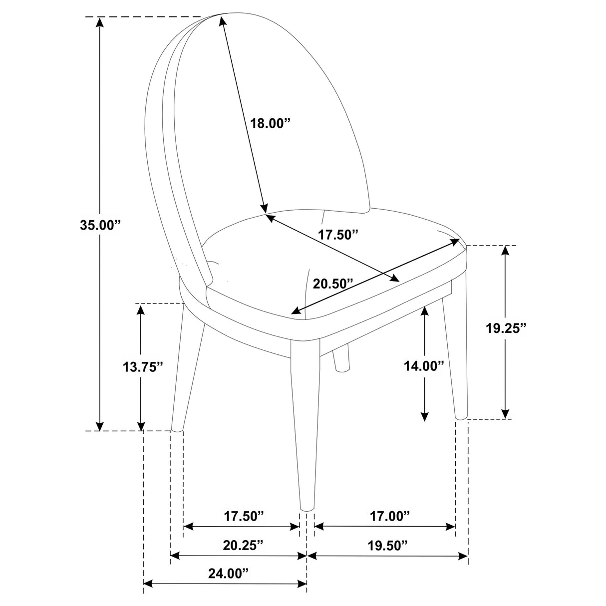 Solano Dining Side Chair - galleria furniture outlet