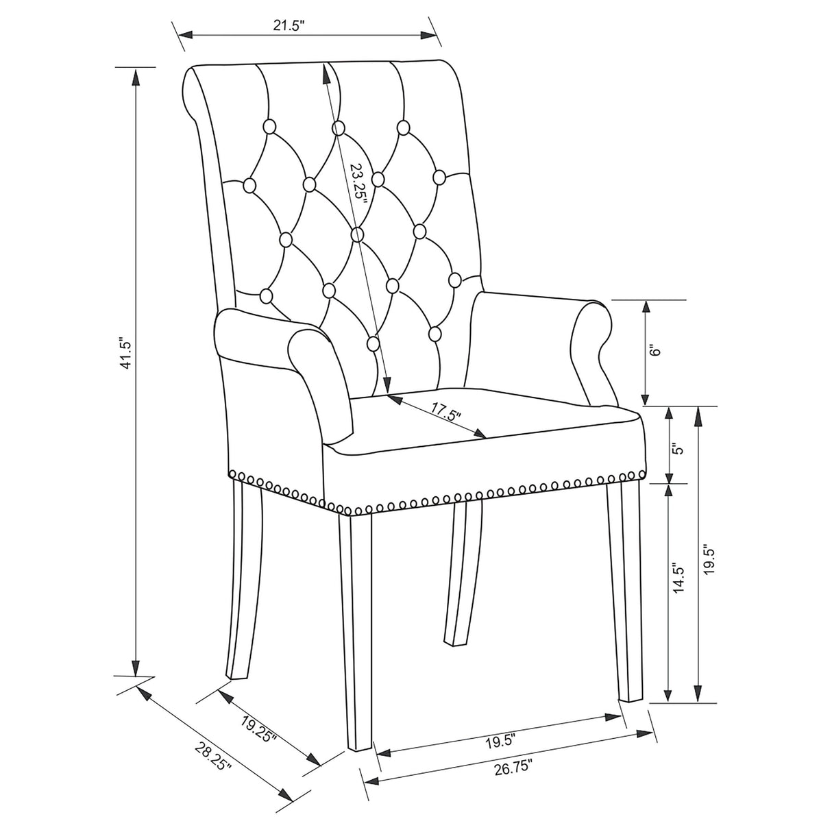 Sherry Rectangular Marble Top Dining Table set