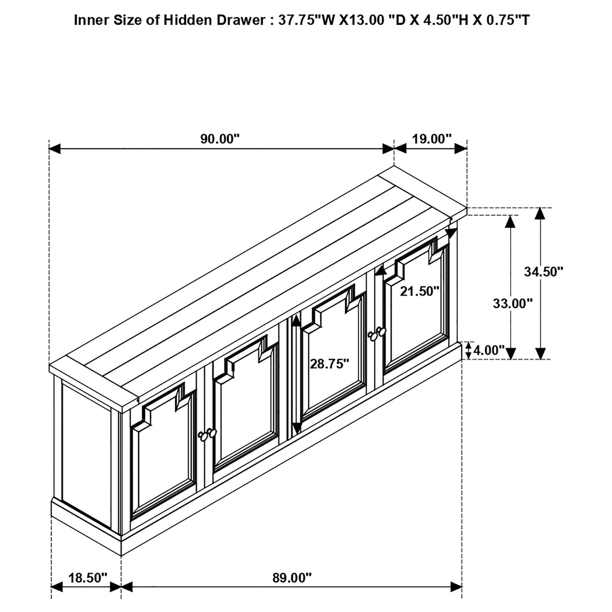 Florence Sideboard - galleria furniture outlet