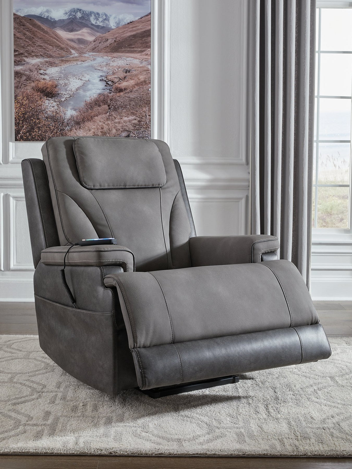 4Z-Peaceful Pause Power Lift Recliner - galleria furniture outlet