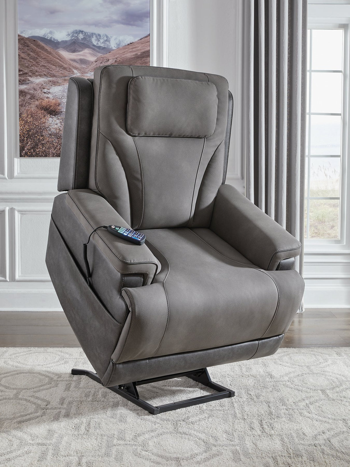 4Z-Peaceful Pause Power Lift Recliner - galleria furniture outlet