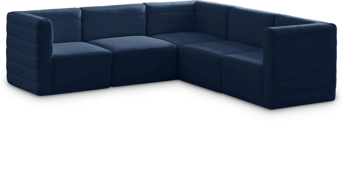 Quincy Navy Velvet Modular Sectional