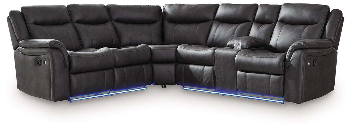Sultan Meadow Reclining Sectional - galleria furniture outlet