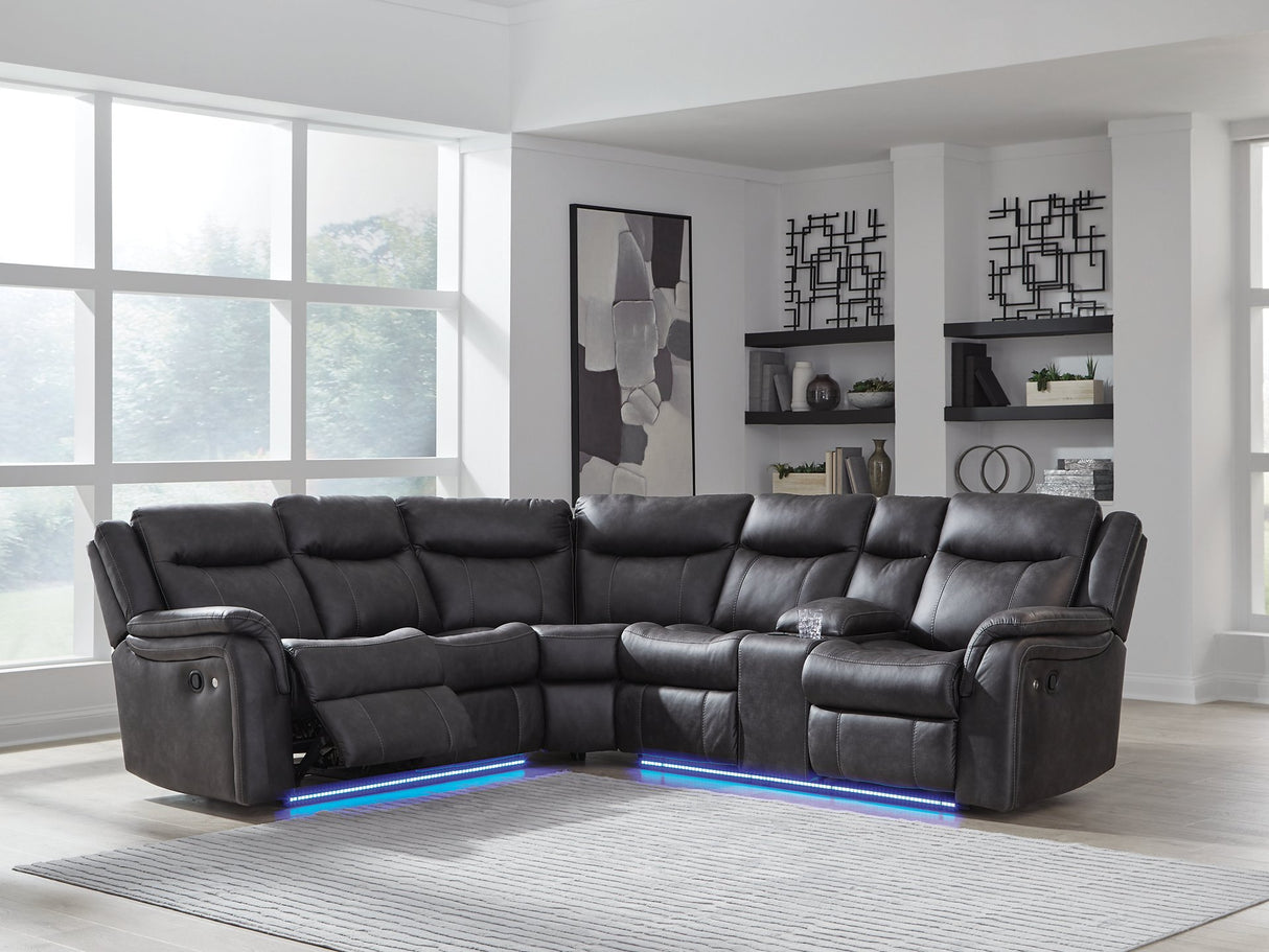 Sultan Meadow Reclining Sectional - galleria furniture outlet