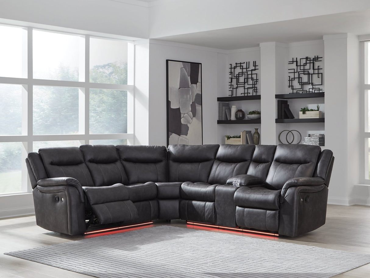 Sultan Meadow Reclining Sectional - galleria furniture outlet