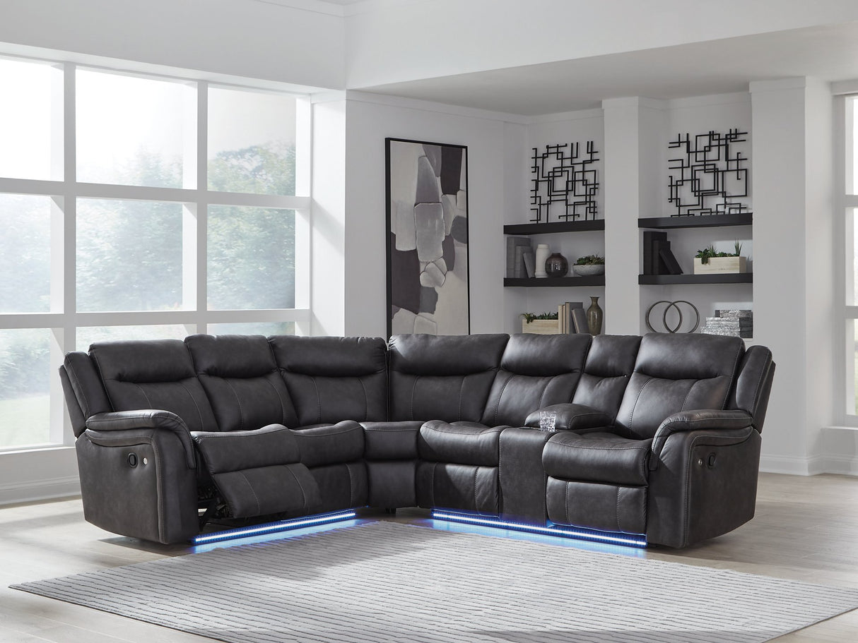 Sultan Meadow Reclining Sectional - galleria furniture outlet
