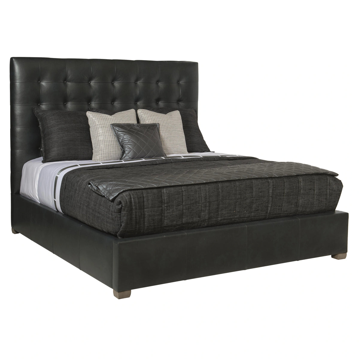 Avery Leather Panel Bed Queen (66.00" H)