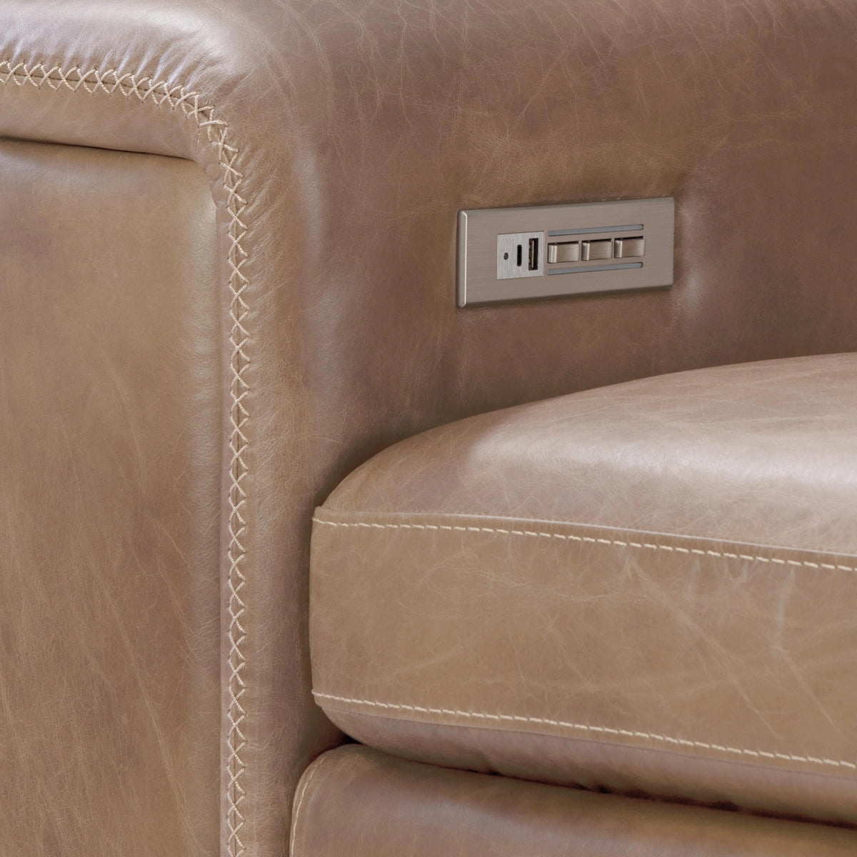 Lioni Leather Power Motion Sectional