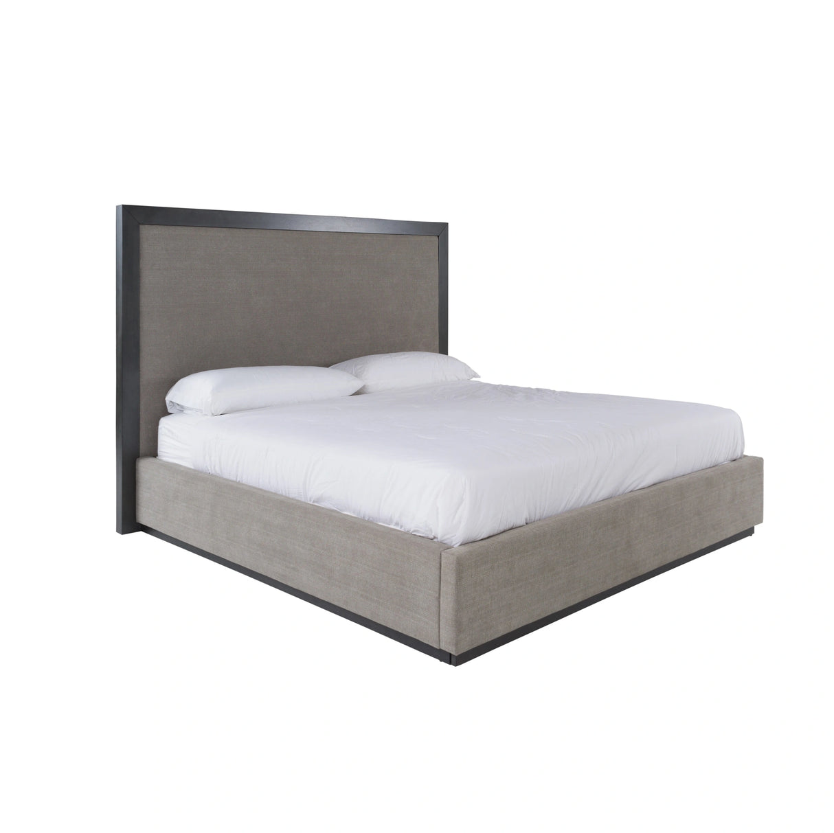 Santa Barbara - Modern Grey Fabric + Grey Wash Bed