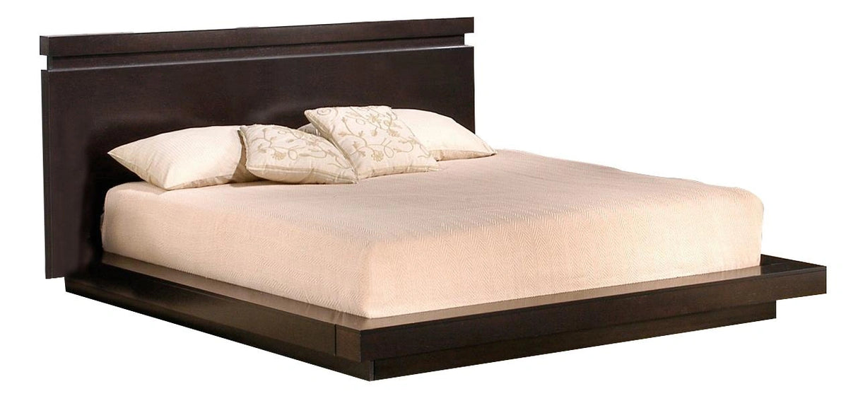 J&M Knotch King Panel Bed in Expresso
