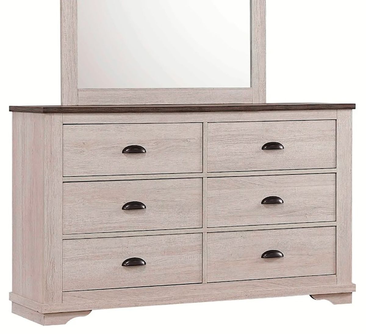Crown Mark Furniture Coralee 6 Drawer Dresser in White image