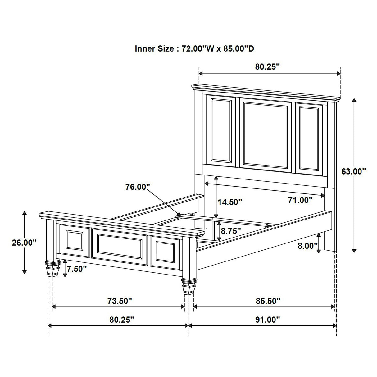 Sandy Beach Panel Bed