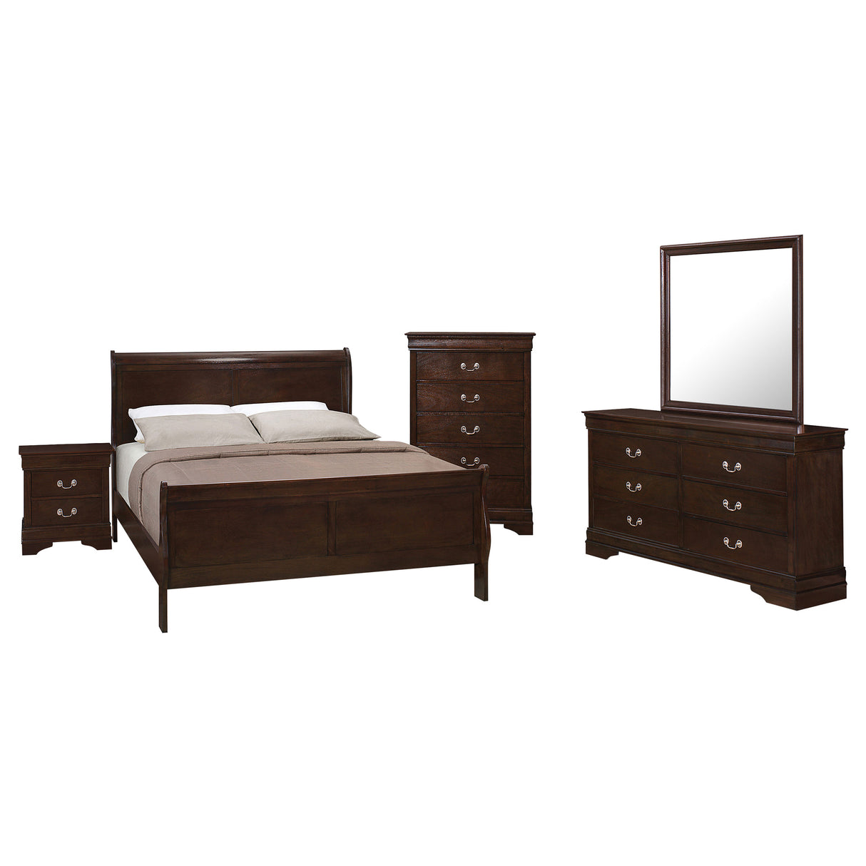 Louis Philippe Bedroom Set - galleria furniture outlet