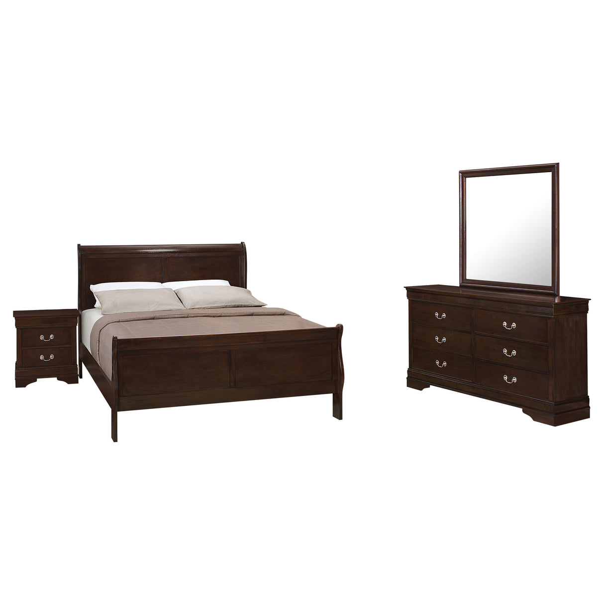 Louis Philippe Bedroom Set - galleria furniture outlet