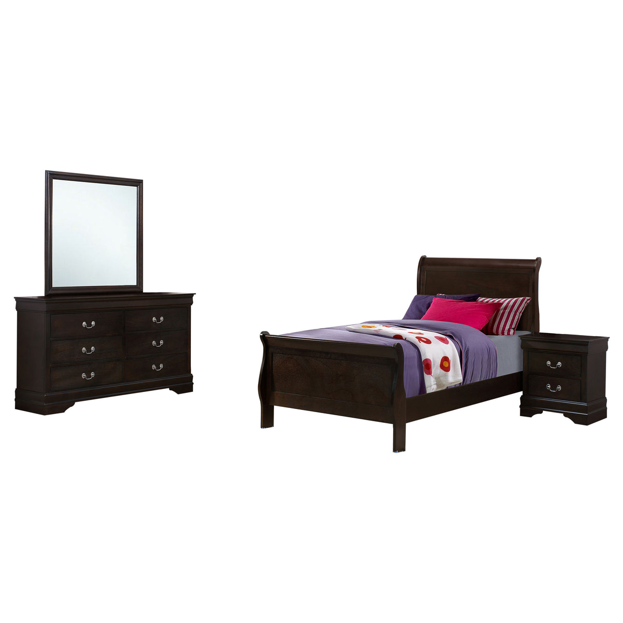 Louis Philippe Bedroom Set - galleria furniture outlet