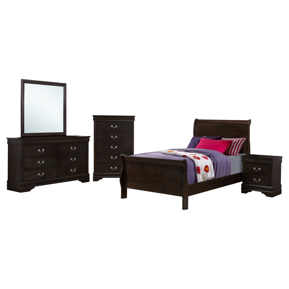 Louis Philippe Bedroom Set - galleria furniture outlet