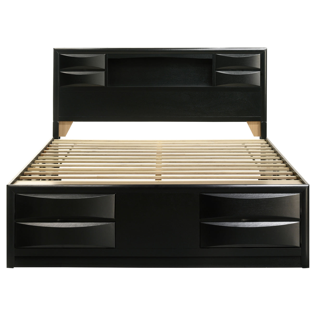 Briana Bookcase Platform Storage Bed