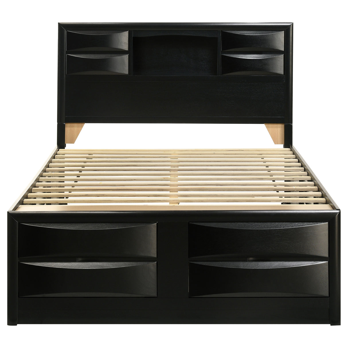 Briana Bookcase Platform Storage Bed