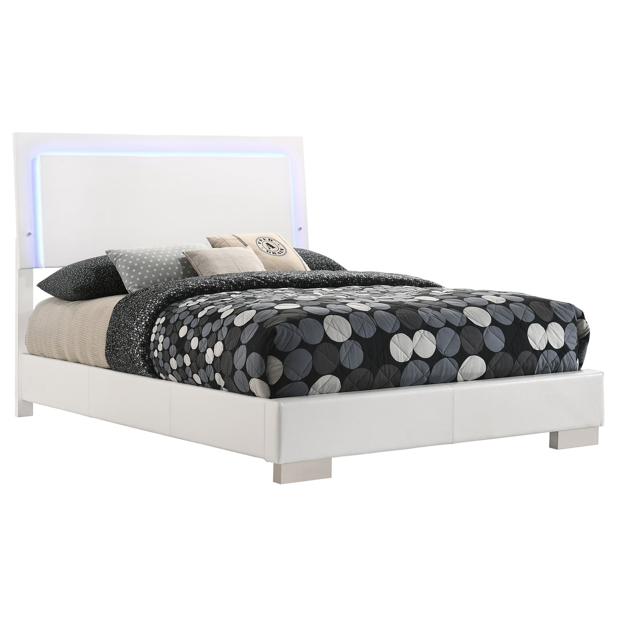 Felicity Panel Bed with LED Lighting - galleria furniture outlet
