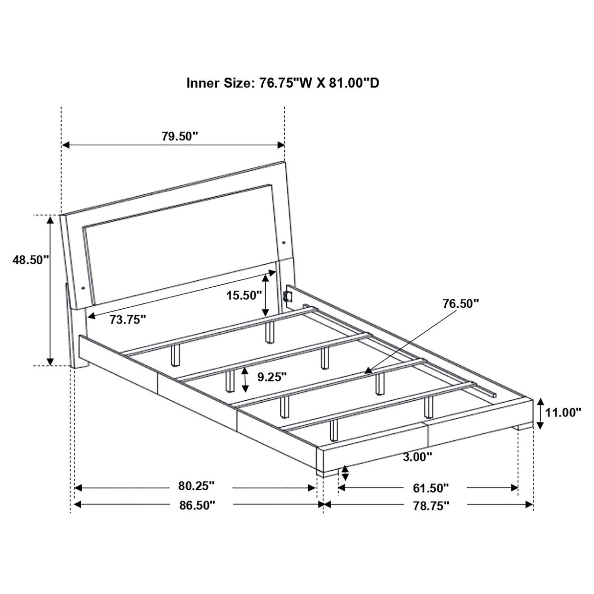Felicity Panel Bed with LED Lighting - galleria furniture outlet