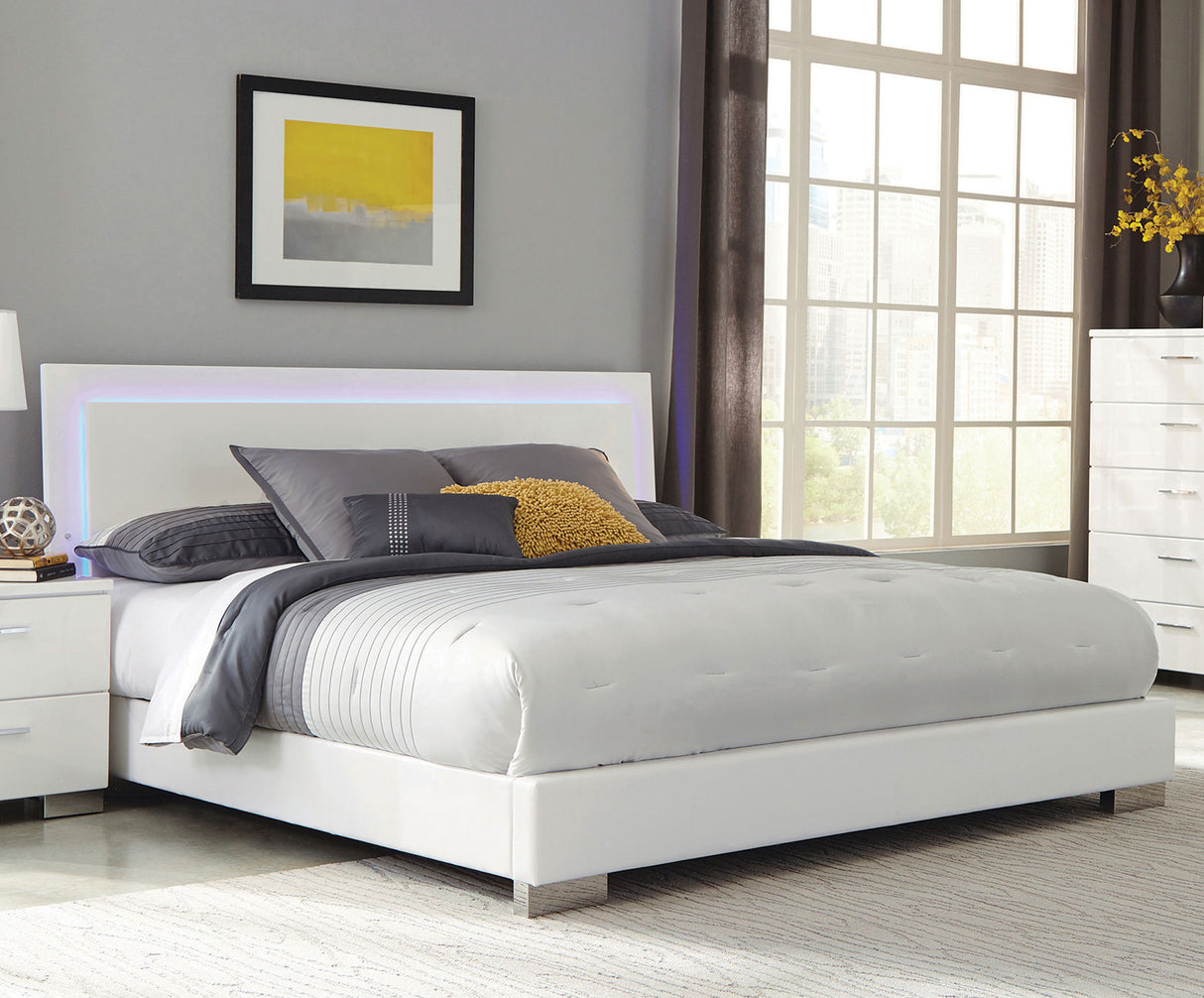 Felicity Panel Bed with LED Lighting - galleria furniture outlet