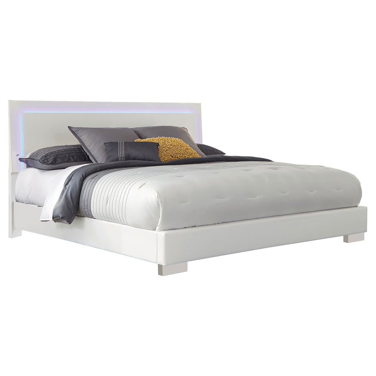Felicity Panel Bed with LED Lighting - galleria furniture outlet