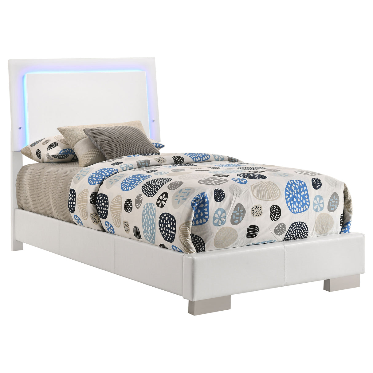 Felicity Panel Bed with LED Lighting - galleria furniture outlet