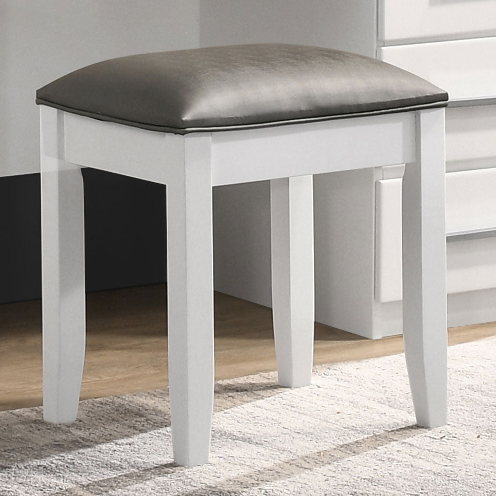 Felicity Makeup Vanity Stool - galleria furniture outlet