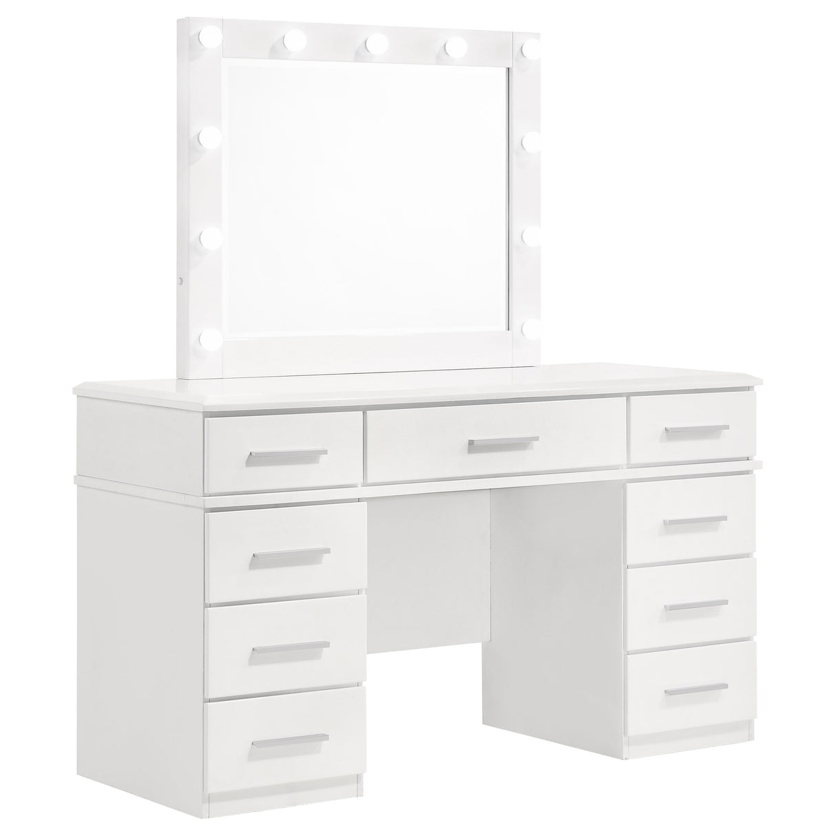 Felicity Makeup Vanity Table with LED Mirror - galleria furniture outlet