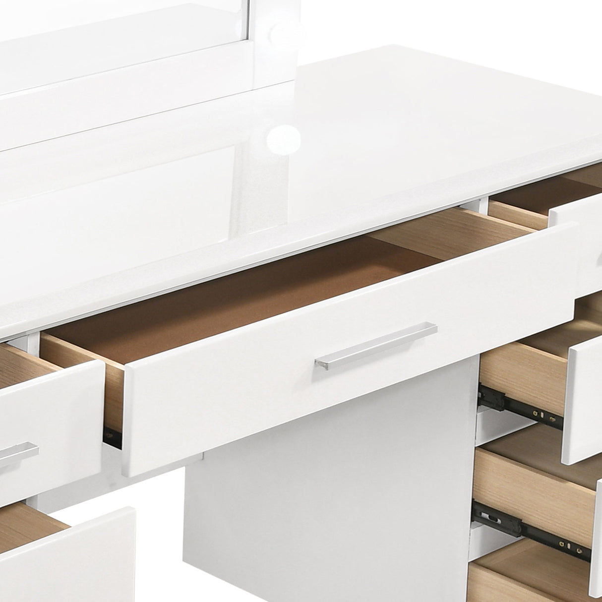 Felicity Makeup Vanity Table with LED Mirror - galleria furniture outlet