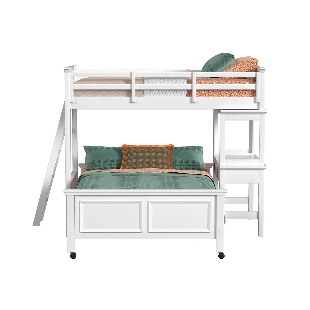 Hampton Kids Over Loft with Ladder and Desk with Speaker